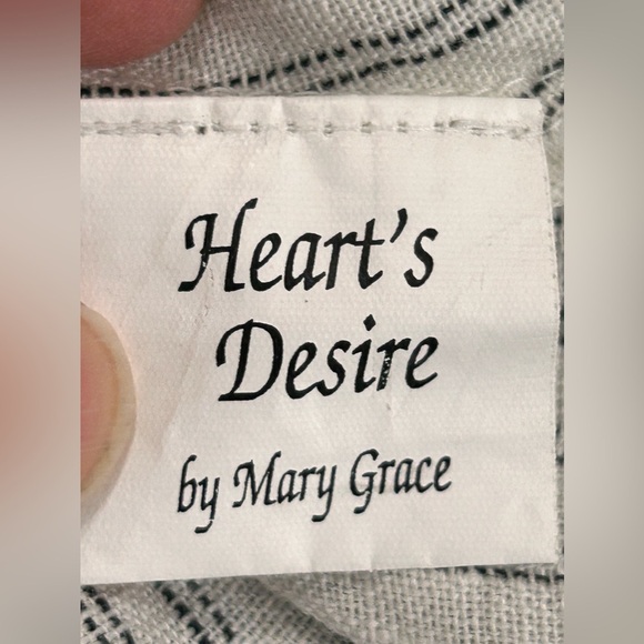 Hearts Desire Mary Grace Women's M Cream Taupe Striped Tunic 100% Linen Top, XXL - Picture 9 of 12